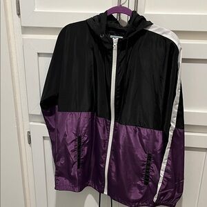 Black and Purple Windbreaker Jacket